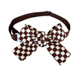 Clip Strikje Gingham Cacao